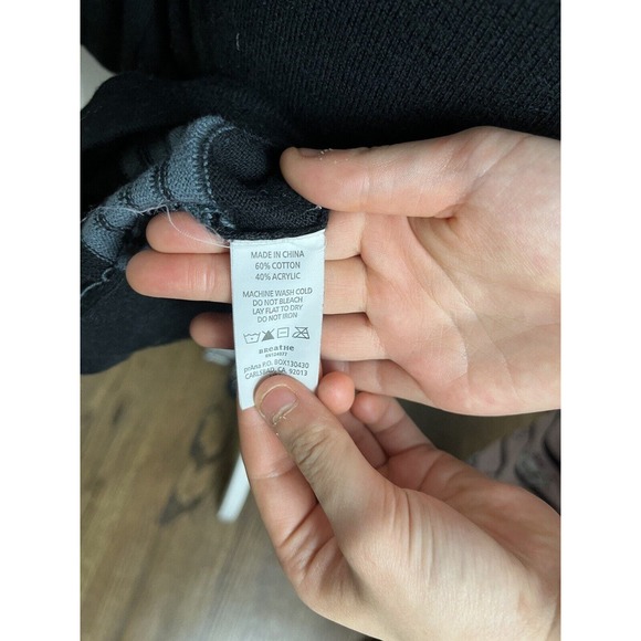 Prana Body Con Black Pullover Dress V-Neck with Stripes Belted SZ Small Y2K - Picture 10 of 10